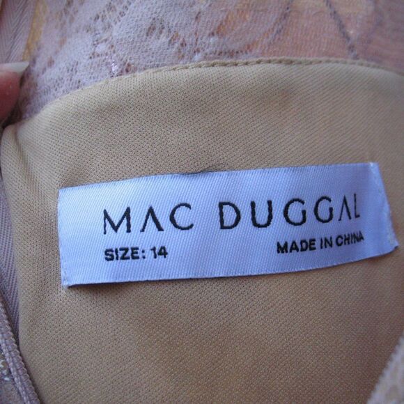 Mac Duggal 67481 Womens Floral Embellished Sleeveless Plunge Neck Gown Dress - Picture 14 of 15